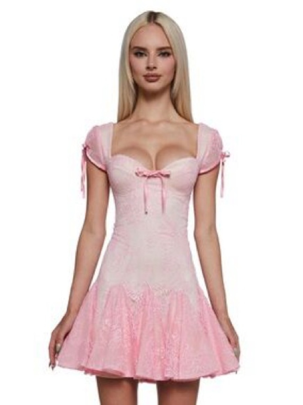 Dolls Kill Sugar Thrillz Pink Mini Dress NWT